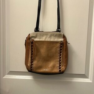 The Sak Crossbody Bag Brown and Cream Chic Design